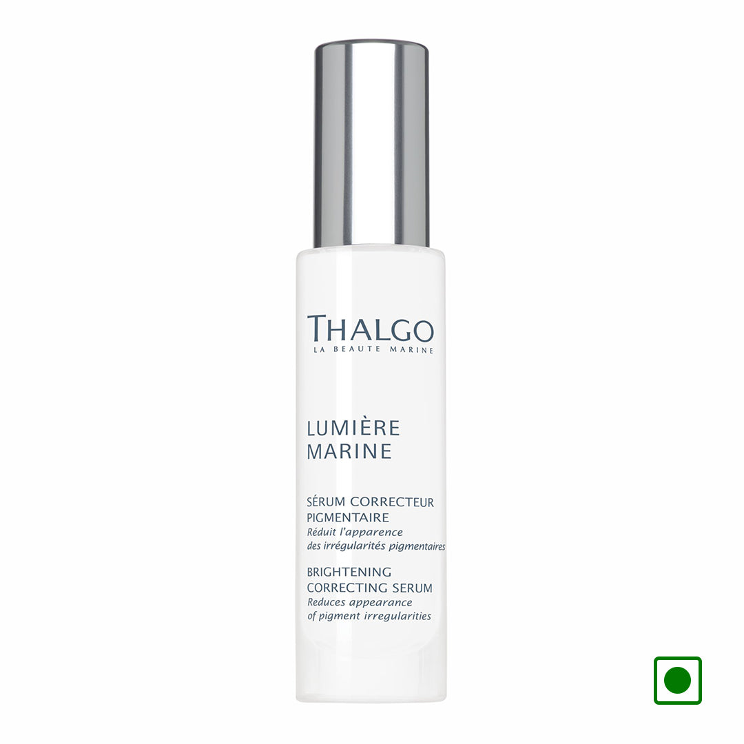 Thalgo Lumiere Marine brightening serum bottle with silver cap