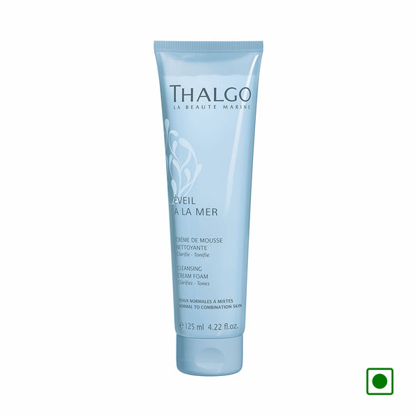 Thalgo cleansing foam cream in blue squeeze tube, 125 ml