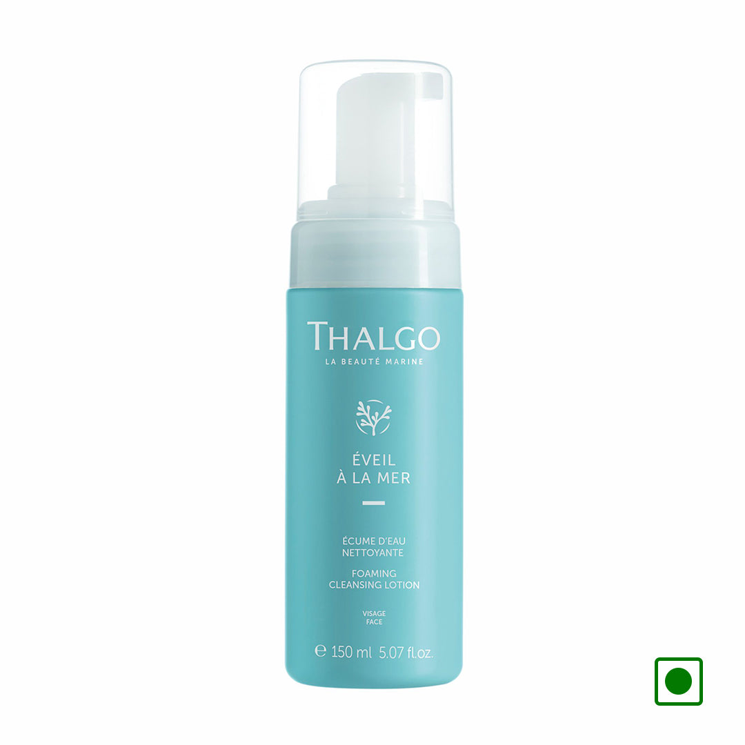 Thalgo foaming cleansing lotion, turquoise pump bottle, 150 ml