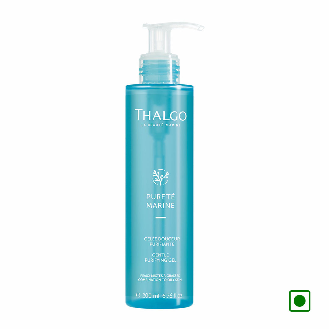 Thalgo gentle purifying gel bottle with pump, blue gel, 200 ml