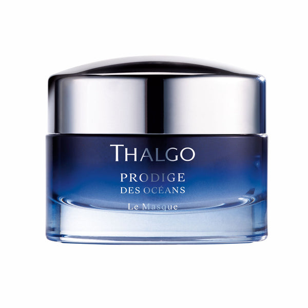 Face mask jar with blue gel and silver lid