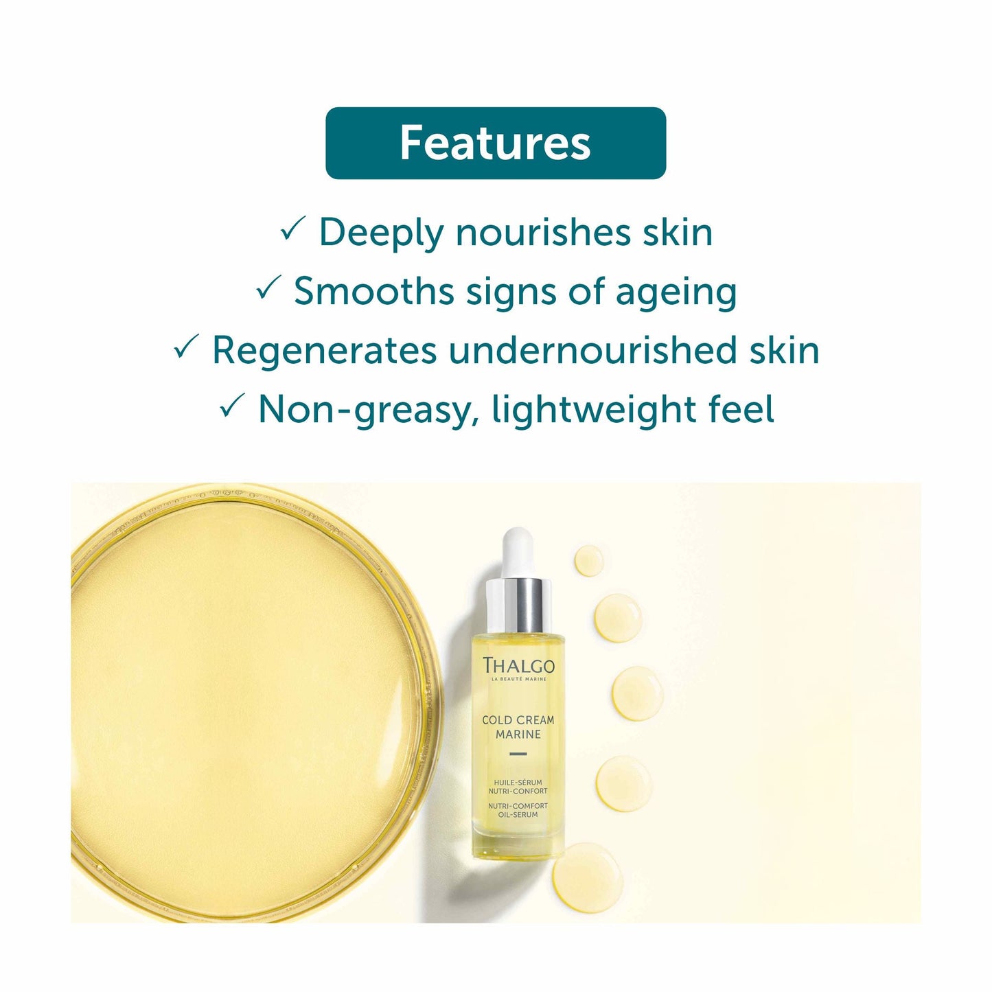 Thalgo Nutri-Comfort Oil-Serum - Replenishes & Regenerates - 30ml