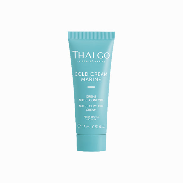 Thalgo Cold Cream Marine nutri-comfort face cream tube, 15ml, teal