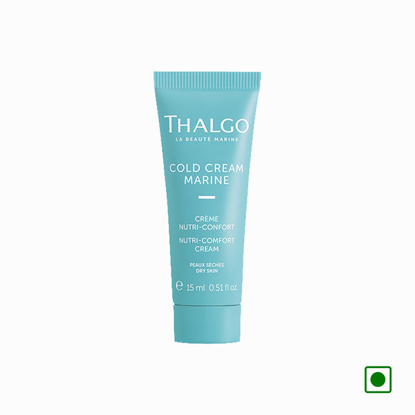 THALGO cold cream marine face cream tube, teal cap, 15 ml