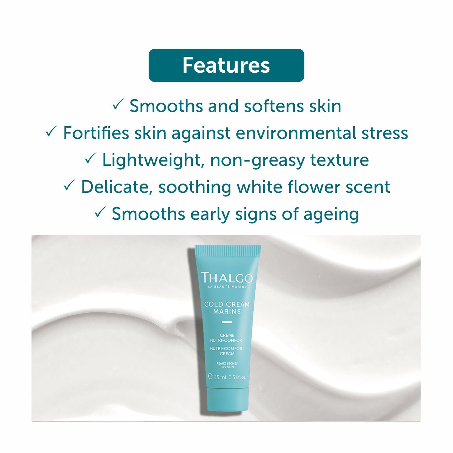 Thalgo Nutri-Comfort Cream - Deeply Nourishes & Restores Skin Comfort - 15ml