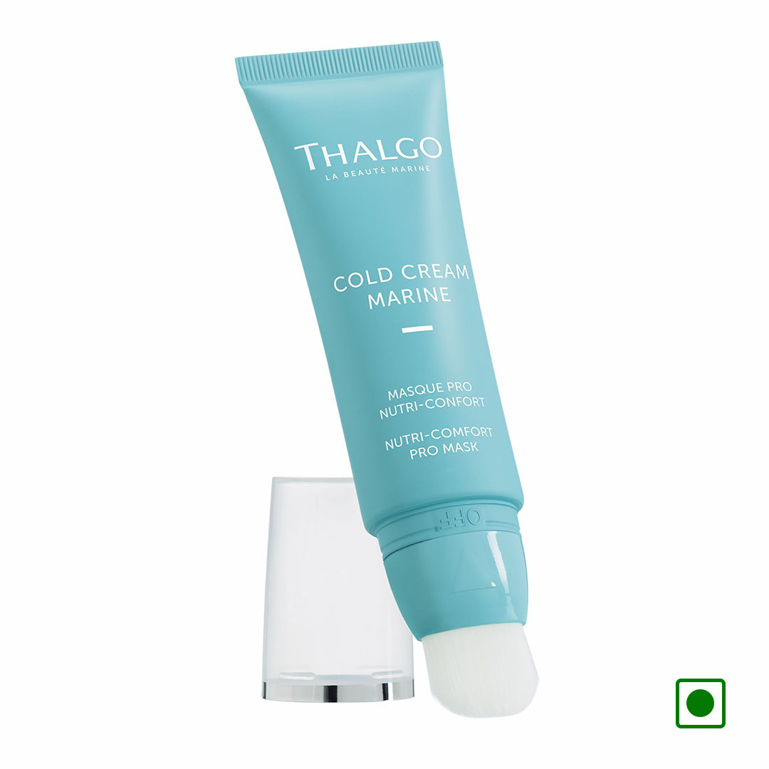 Thalgo Cold Cream Marine mask tube, teal blue cream container, 50 ml