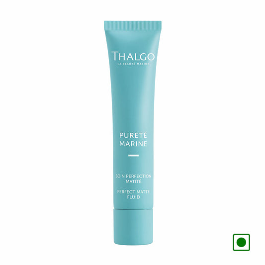 Thalgo Perfect Matte Fluid tube, turquoise matte skincare liquid 40ml