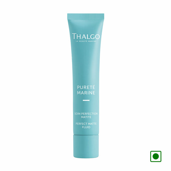 Thalgo Perfect Matte Fluid tube, turquoise matte skincare liquid 40ml