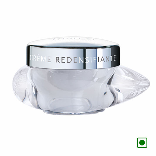 Thalgo redensifying cream in clear glass jar with silver lid, 50 ml