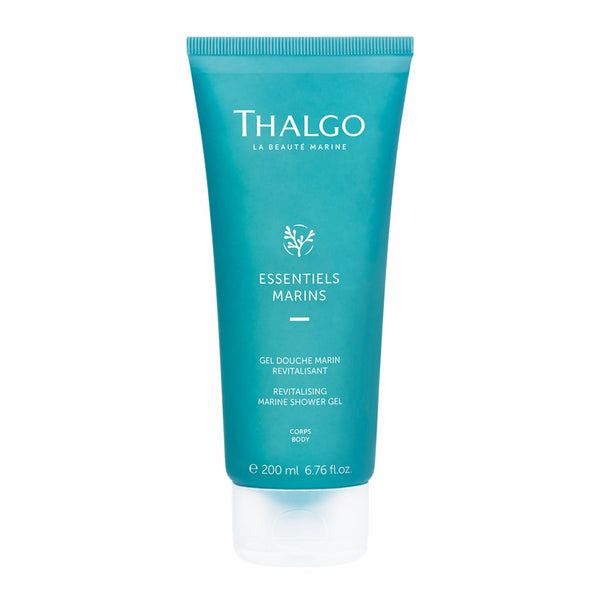 Thalgo revitalising marine shower gel tube, teal body and white cap, 200 ml