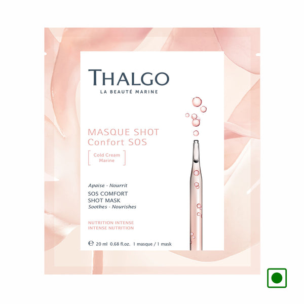 Thalgo SOS Comfort Shot mask pouch, 20 ml, cream mask packaging