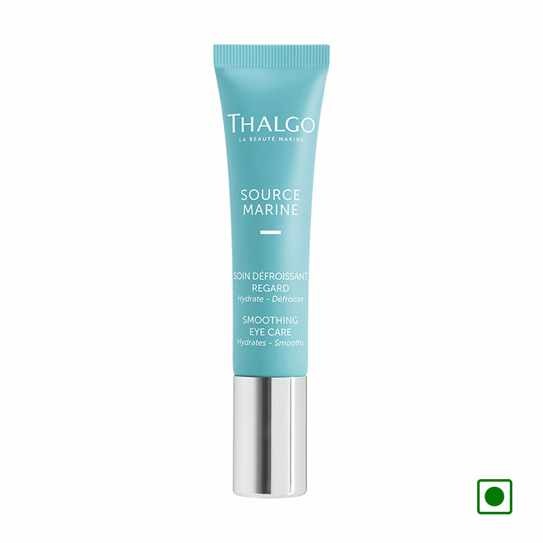 Thalgo smoothing eye care tube, turquoise with silver cap, 15 ml