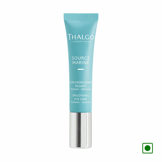 Thalgo smoothing eye care tube, turquoise with silver cap, 15 ml