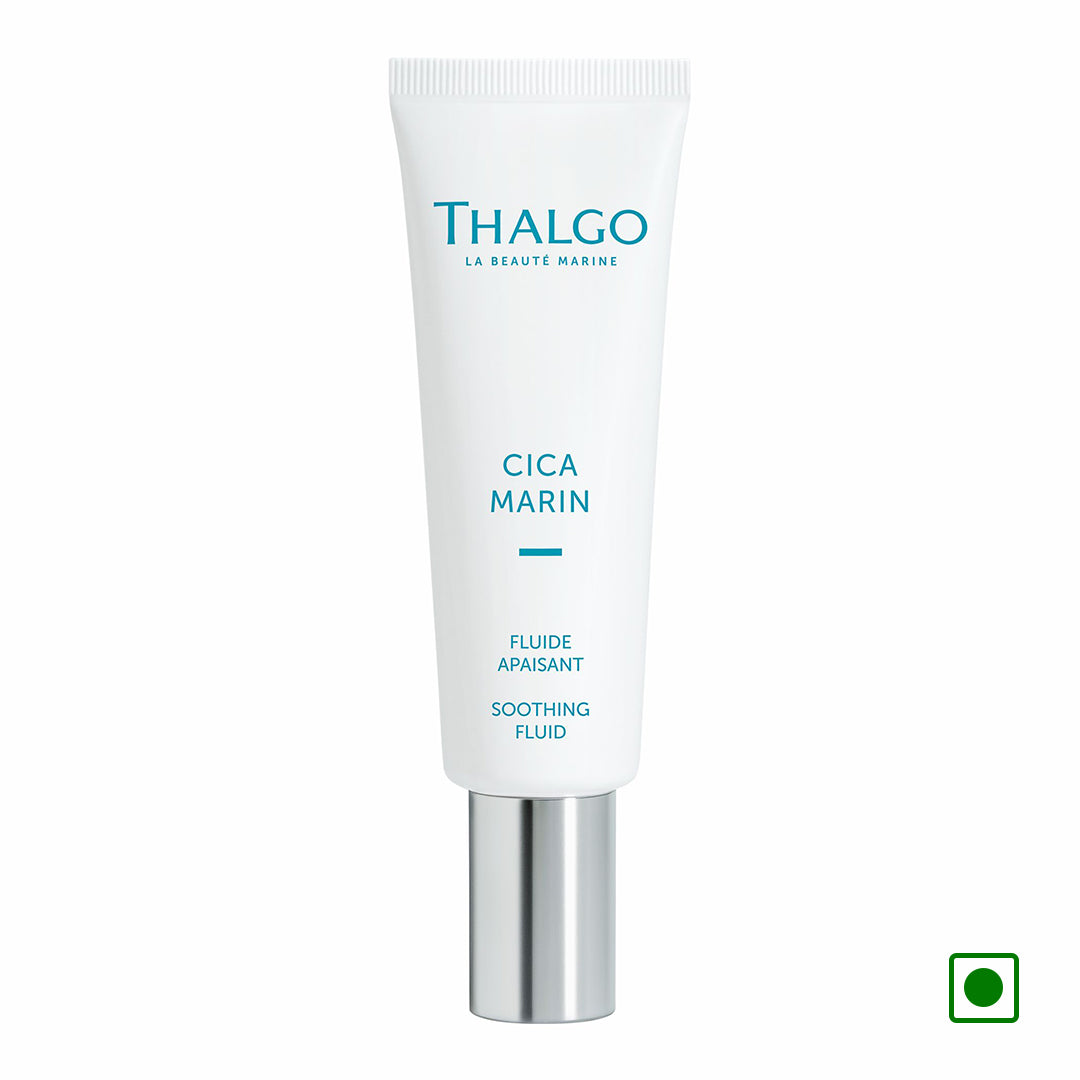 Thalgo soothing fluid 50 ml in white squeeze tube with silver cap