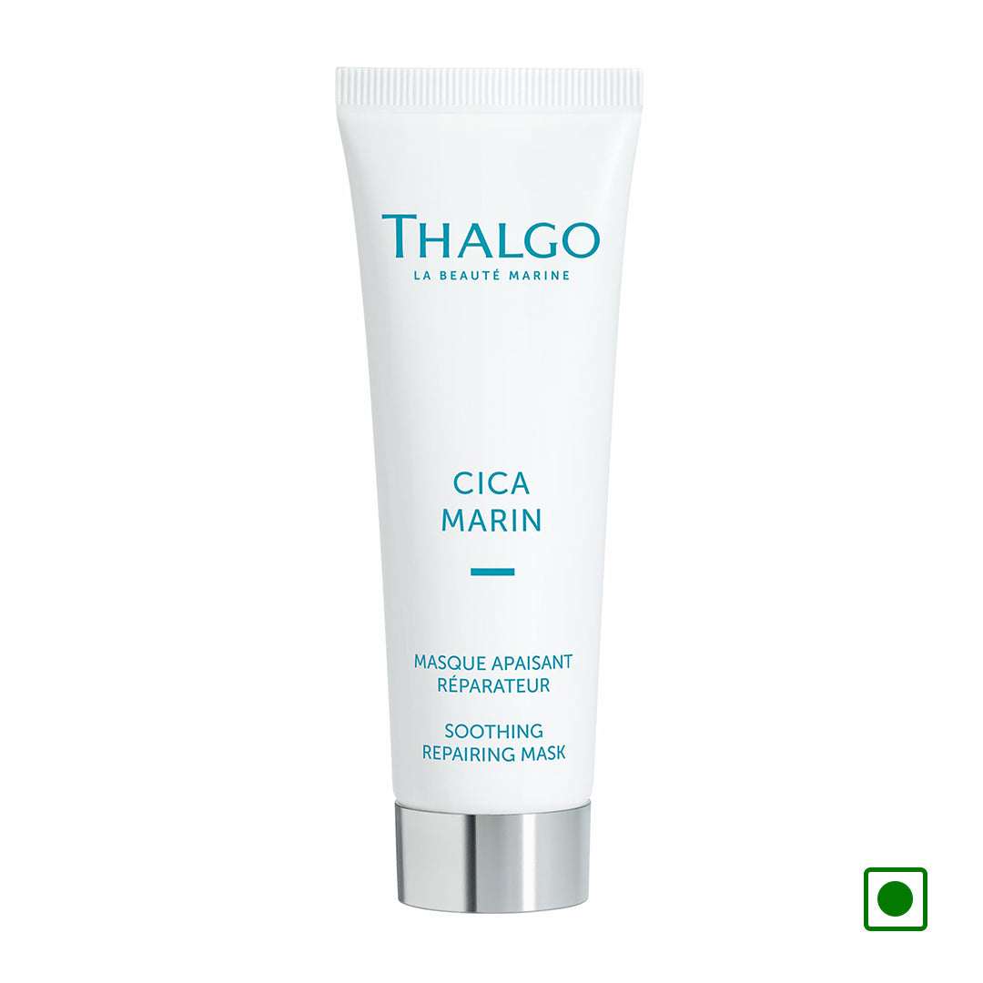 Thalgo Cica Marin soothing repairing mask in white squeeze tube with silver cap