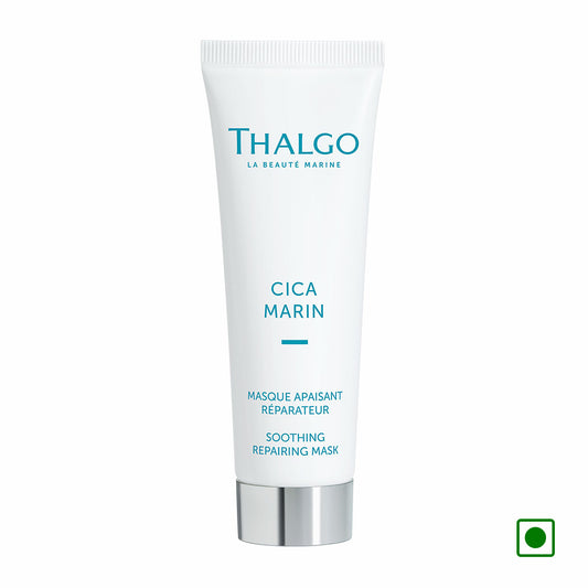 Thalgo Cica Marin soothing repairing mask in white squeeze tube with silver cap