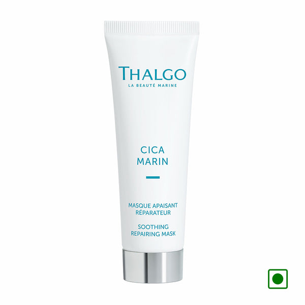 Thalgo Cica Marin soothing repairing mask in white squeeze tube with silver cap