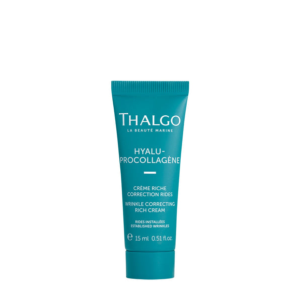 THALGO HYALU Pro-Collagene rich wrinkle-correcting cream in teal tube, 15 ml