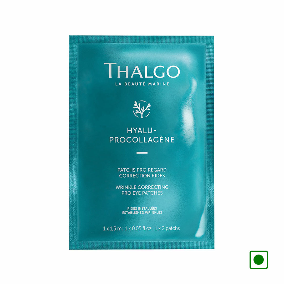 Thalgo wrinkle-correcting pro eye patches teal sachet packaging