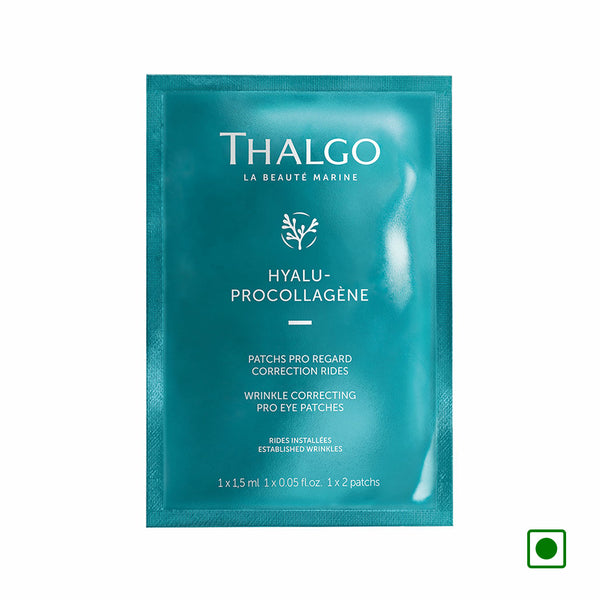 Thalgo wrinkle-correcting pro eye patches teal sachet packaging